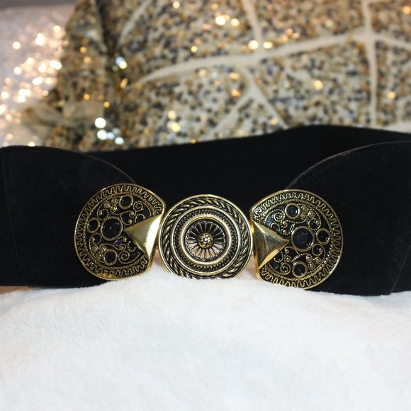 ⭐?1980\'s Coin Western Boho~Vintage~Omega~Leather~Metal~ Belt 25\